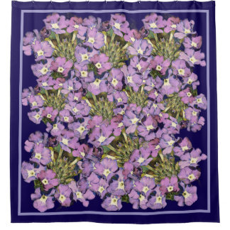 PURPLE AND WHITE FLORAL DUSCHVORHANG