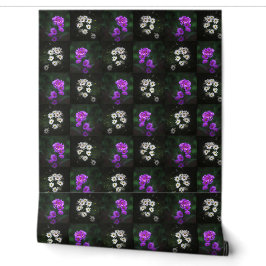 Purple and White Floral Tapete