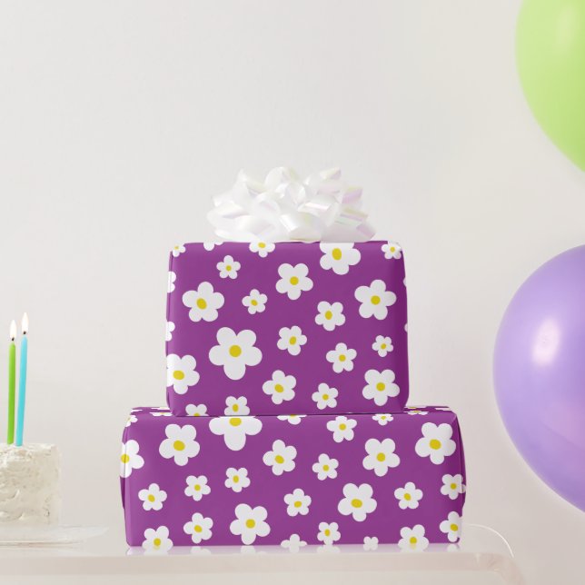Purple And Yellow flower  Geschenkpapier (Partygeschenke)