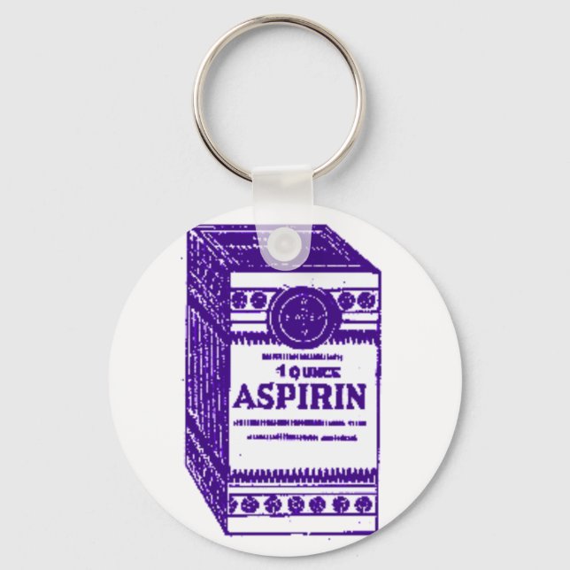 Purple Aspirin Schlüsselanhänger (Vorderseite)