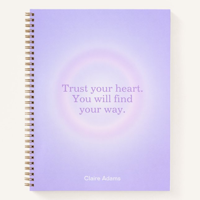 Purple Aura Message Notebook Notizbuch (Vorderseite)