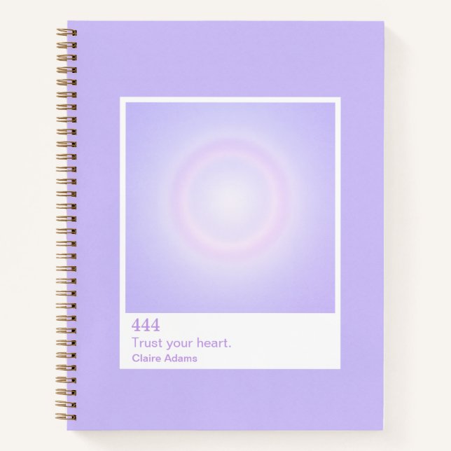 Purple Aura Swatch Angel Number Notebook Notizbuch (Vorderseite)