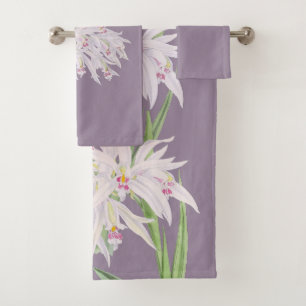 Purple avec Orchidées rose pastel Floral