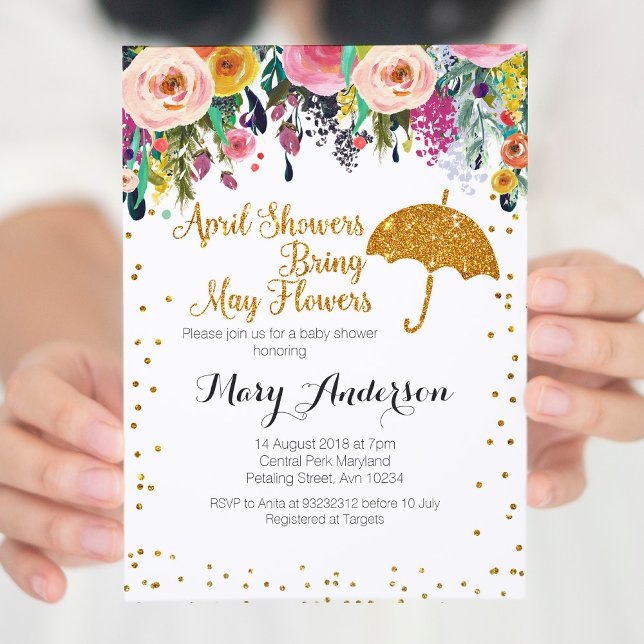 Purple Avril Douches Baby shower Invitation (Créateur téléchargé)