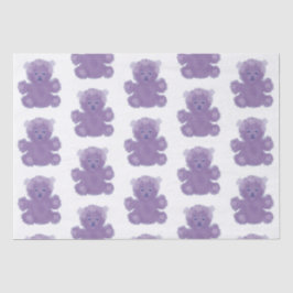 Purple bear seidenpapier