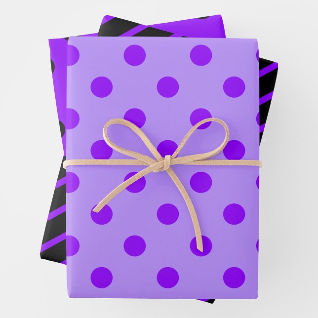 Purple & Black Black Geschenkpapier Set (Von Creator hochgeladen)