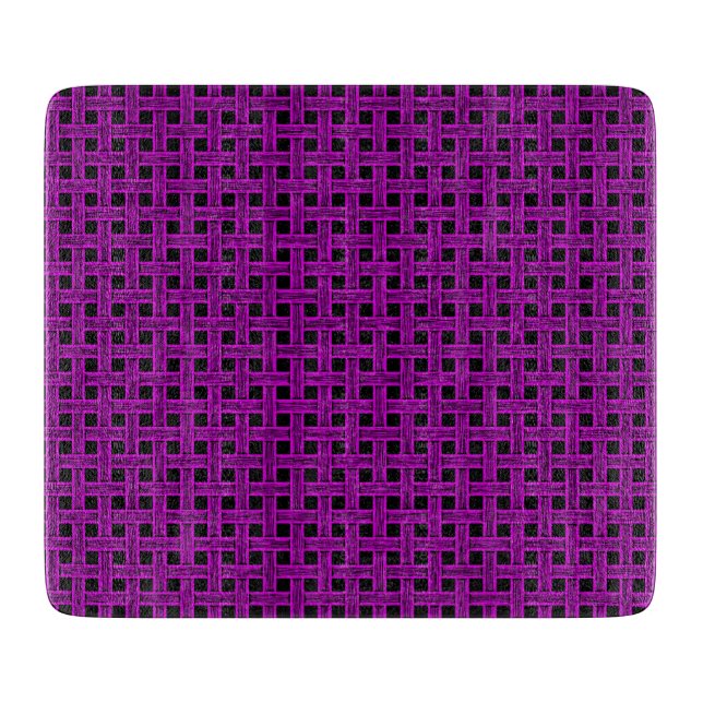 Purple Black Weave Pattern Schneidebrett (Vorderseite)