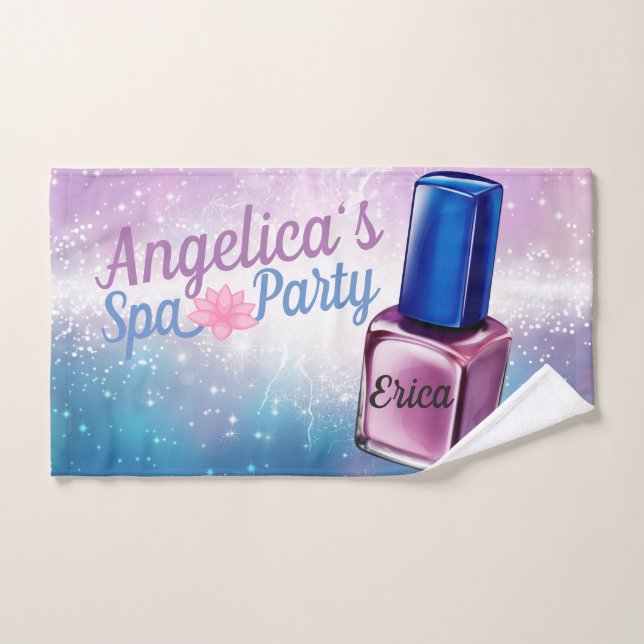 Purple| bleu et spa de coutume de vernis à ongles (Serviette à main)