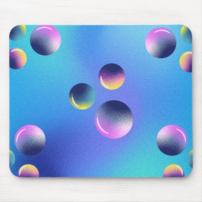 Purple Blue Holographic Futuristic Gaming  Mousepad (Vorne)
