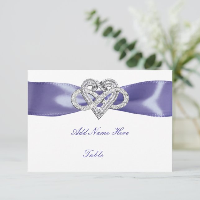 Purple Blue Infinity Table de Coeur Carte Place (Debout devant)