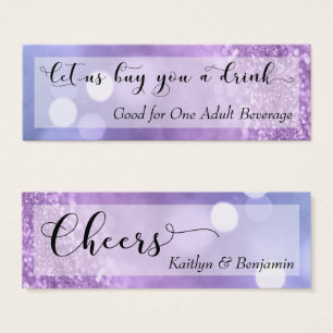 Purple Blue Ombre Parties scintillant Bokeh Mini B
