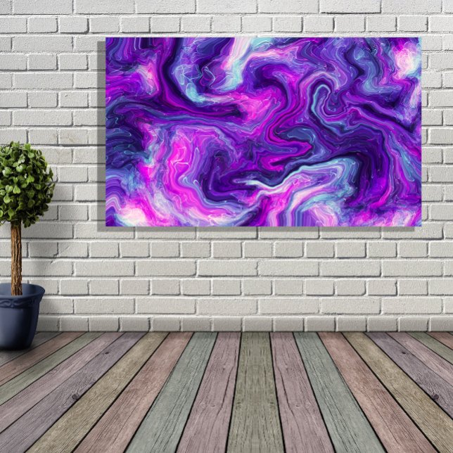 Purple, Blue, Pink Fluid Art Poster (Von Creator hochgeladen)