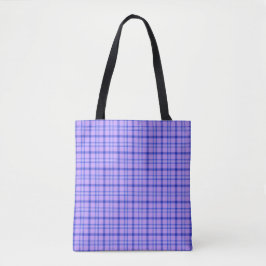 Purple Blue Plaid Classic Pattern Bright Tote Bag Tasche