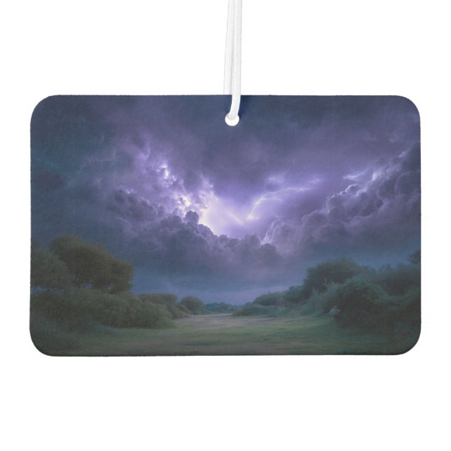 purple blue storm landscape art autolufterfrischer (Rückseite)