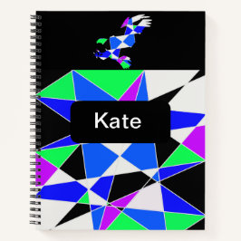 Purple blue White triangle abstract  Notizbuch