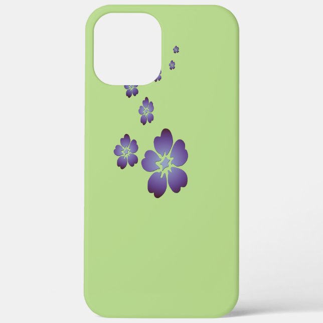Purple Blumen Case-Mate iPhone Hülle (Rückseite)