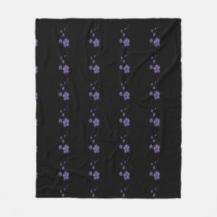 Purple Blumen Fleecedecke