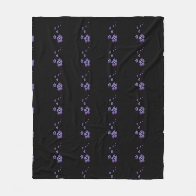 Purple Blumen Fleecedecke (Vorderseite)