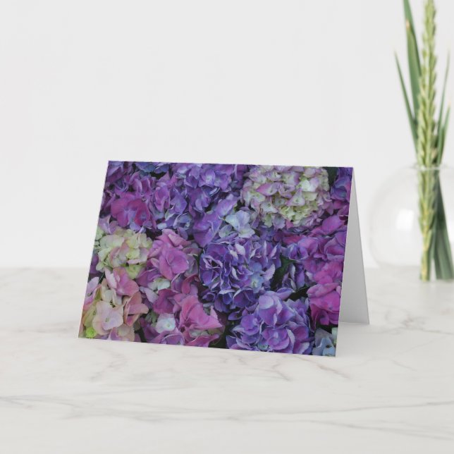 Purple Blumen Karte (Vorderseite)