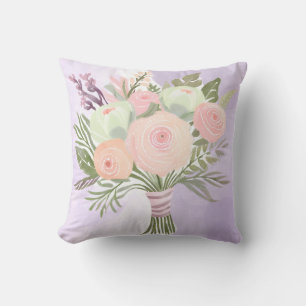 Purple Blumen Kissen