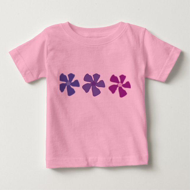 Purple Blumen: Kleinkinder Baby T-shirt (Vorderseite)