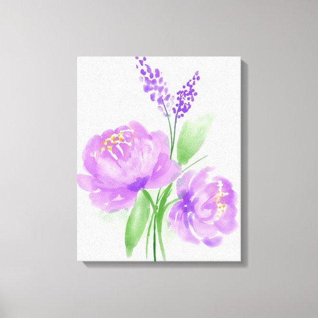 Purple Blumen Leinwanddruck (Vorderseite)