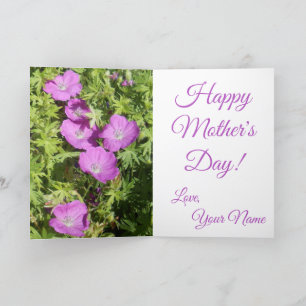 Purple Blumen Muttertagskarte Karte