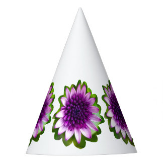 Purple Blumen Partyhütchen