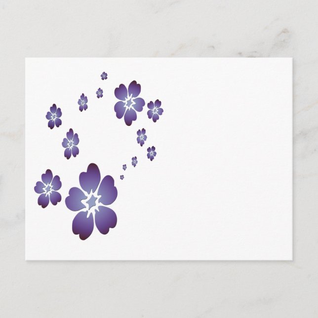 Purple Blumen Postkarte (Vorderseite)