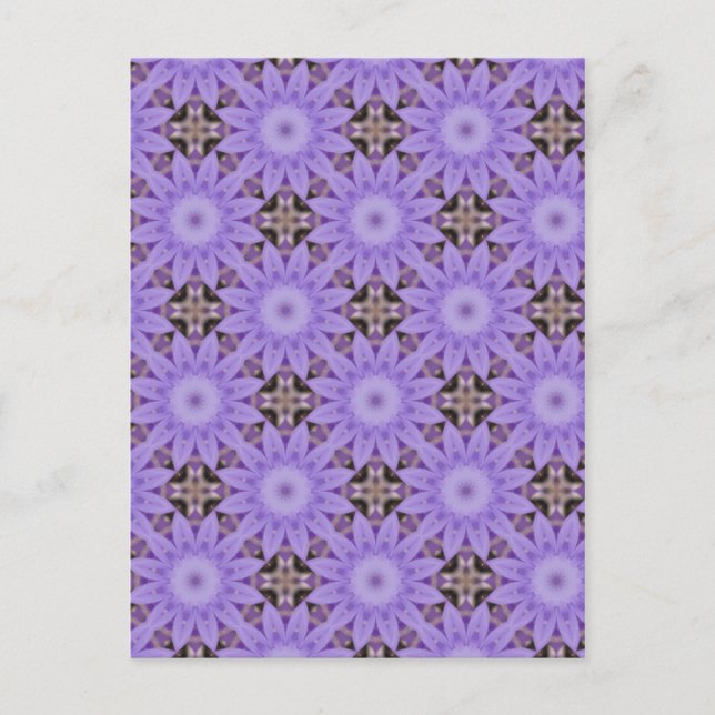 Purple Blumen Postkarte (Vorderseite)
