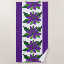Purple Blumen Strandtuch