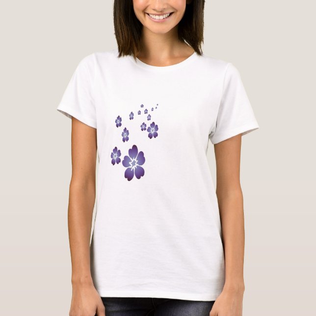Purple Blumen T-Shirt (Vorderseite)