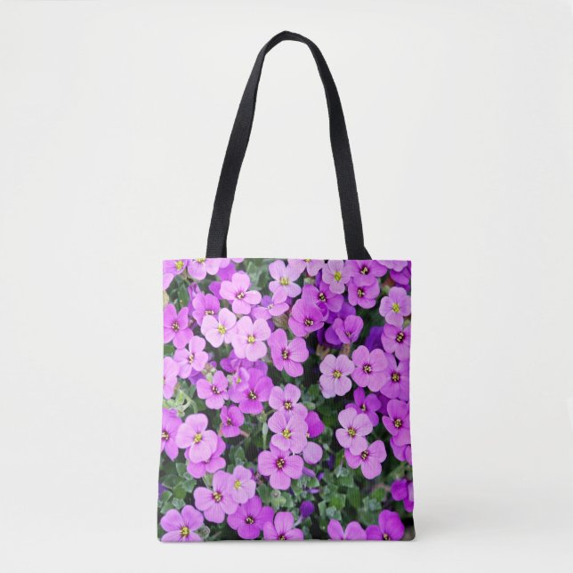 Purple Blumen Tasche (Vorderseite)