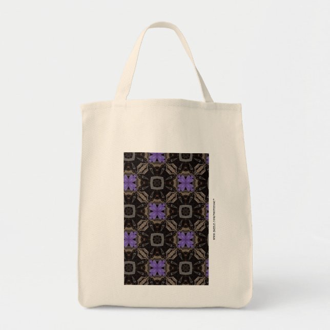 Purple Blumen Tragetasche (Vorne)