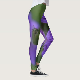 Purple Blumen Zazzle_Growshop. Leggings