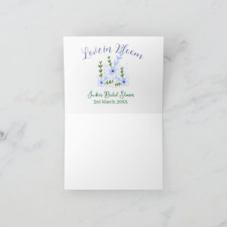 Purple boho love in Bloom bridal shower name retro Dankeskarte