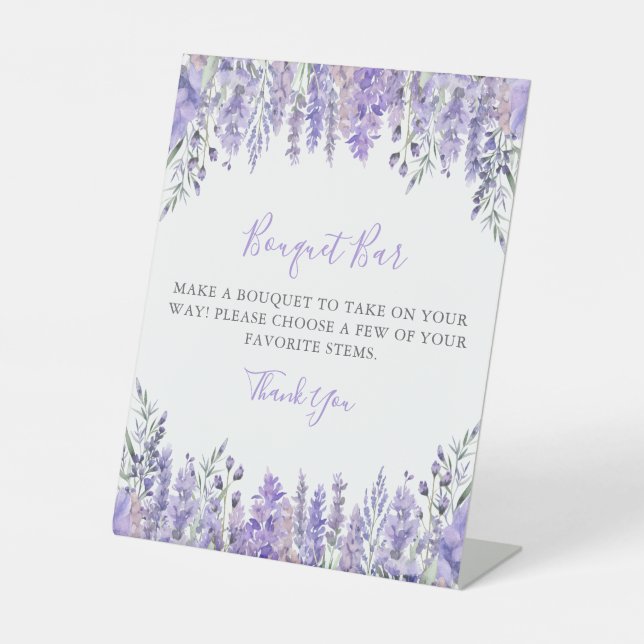 Purple Bouquet Flower Bar Sockelschild (Vorderseite)