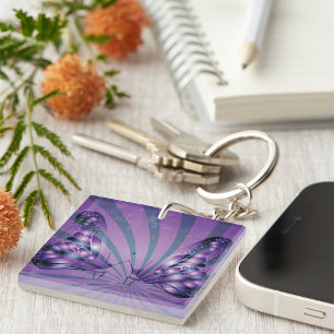 Purple Butterflies Keychain Schlüsselanhänger