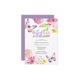 Purple Butterfly Baby Shower Invitations Einladung