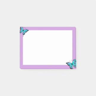 Purple &butterfly sticky notes post-it klebezettel