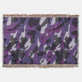 Purple Camo Abstract Decke