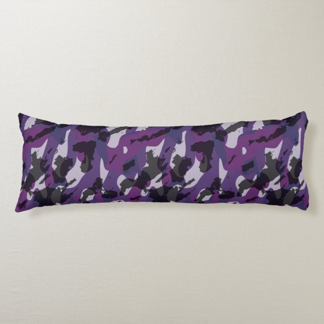 Purple Camo Abstract Seitenschläferkissen (Vorderseite)
