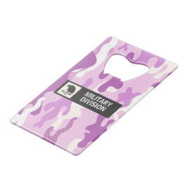 Purple Camouflage Pattern Geldbeutel Flaschenöffner