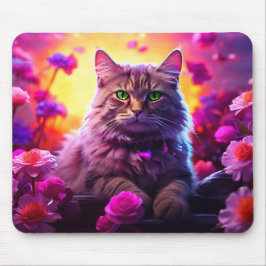 Purple Cat Mouse Pad – Perfect Gift for Cat Lovers Mousepad