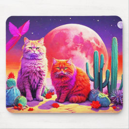 Purple Cat Mouse Pad – Perfect Gift for Cat Lovers Mousepad