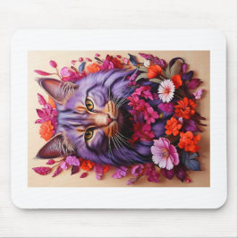 Purple Cat Mouse Pad – Perfect Gift for Cat Lovers Mousepad