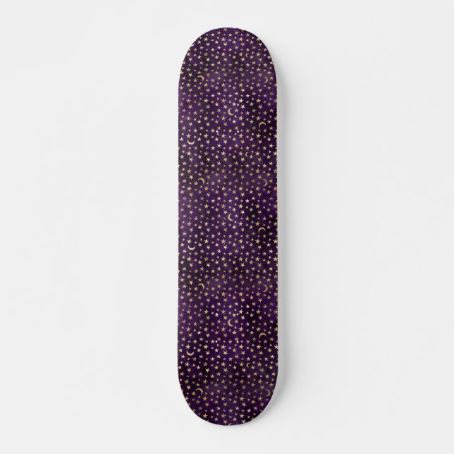 Purple Celestial Moon and Starts Skateboard (Vorne)