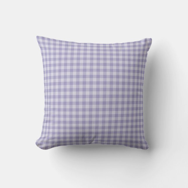 Purple Checkerboard Pattern Kissen (Vorderseite)