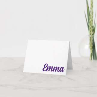 PURPLE CHEER Ft. Worth, TX Carte de note personnal