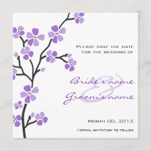 Purple Cherry Blossom Enregistrer les cartes de da